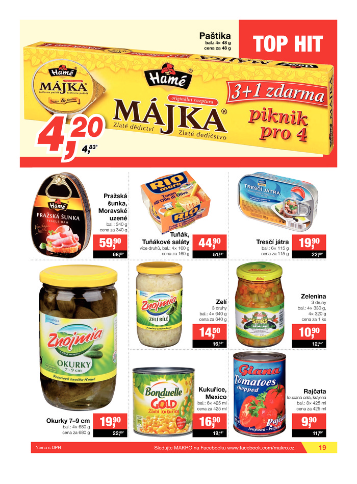 Stránka č. 19 - Akční leták Makro  Potraviny