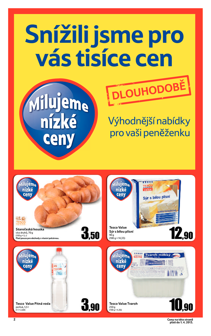 Stránka č. 2 - Akční leták Tesco  Hypermarket