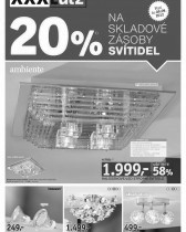 XXXLutz  20% na skladové zásoby svítidel