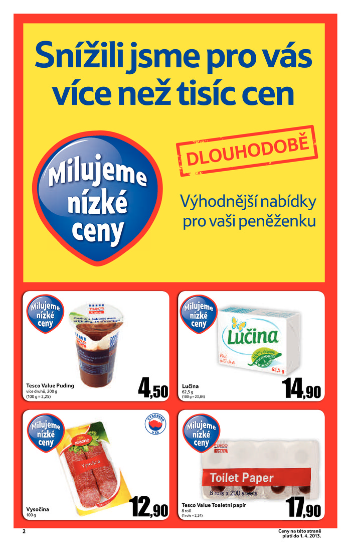 Stránka č. 2 - Akční leták Tesco  Supermarket