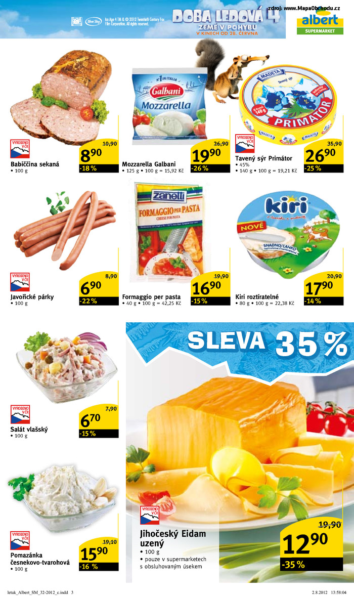 Stránka č. 3 - Akční leták Albert  Supermarket