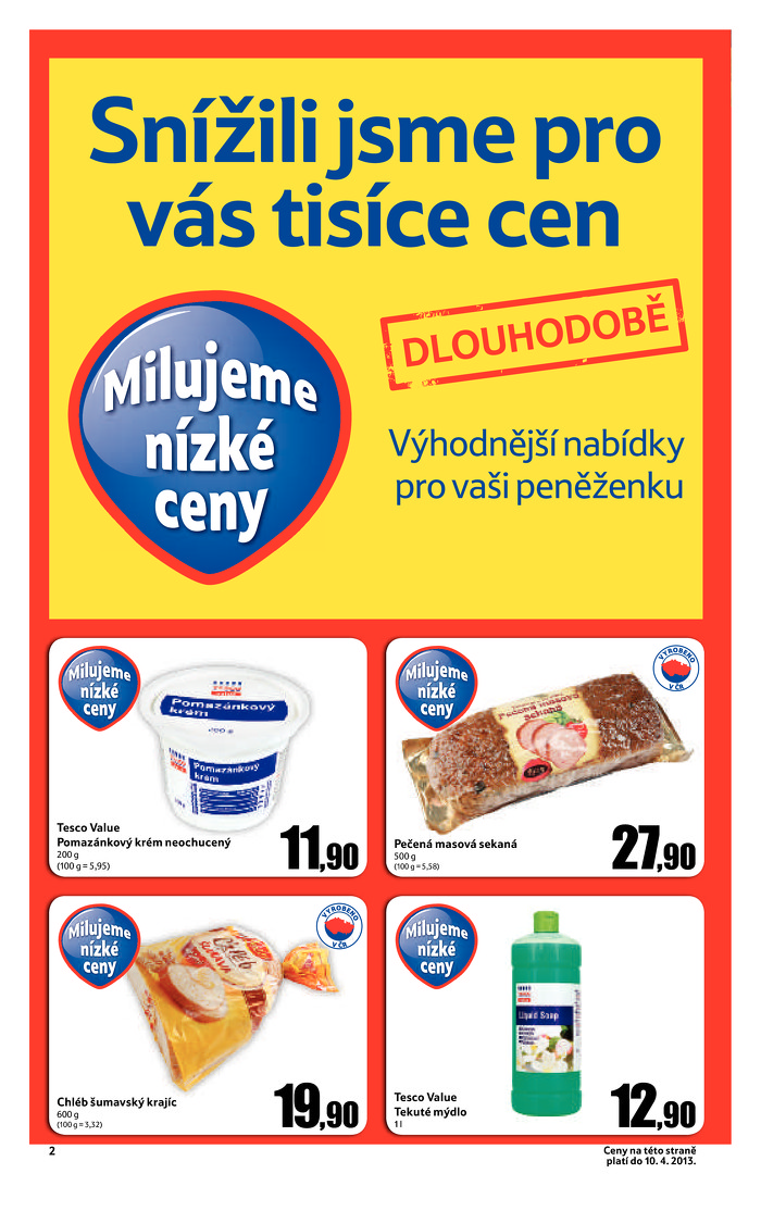 Stránka č. 2 - Akční leták Tesco  Hypermarket