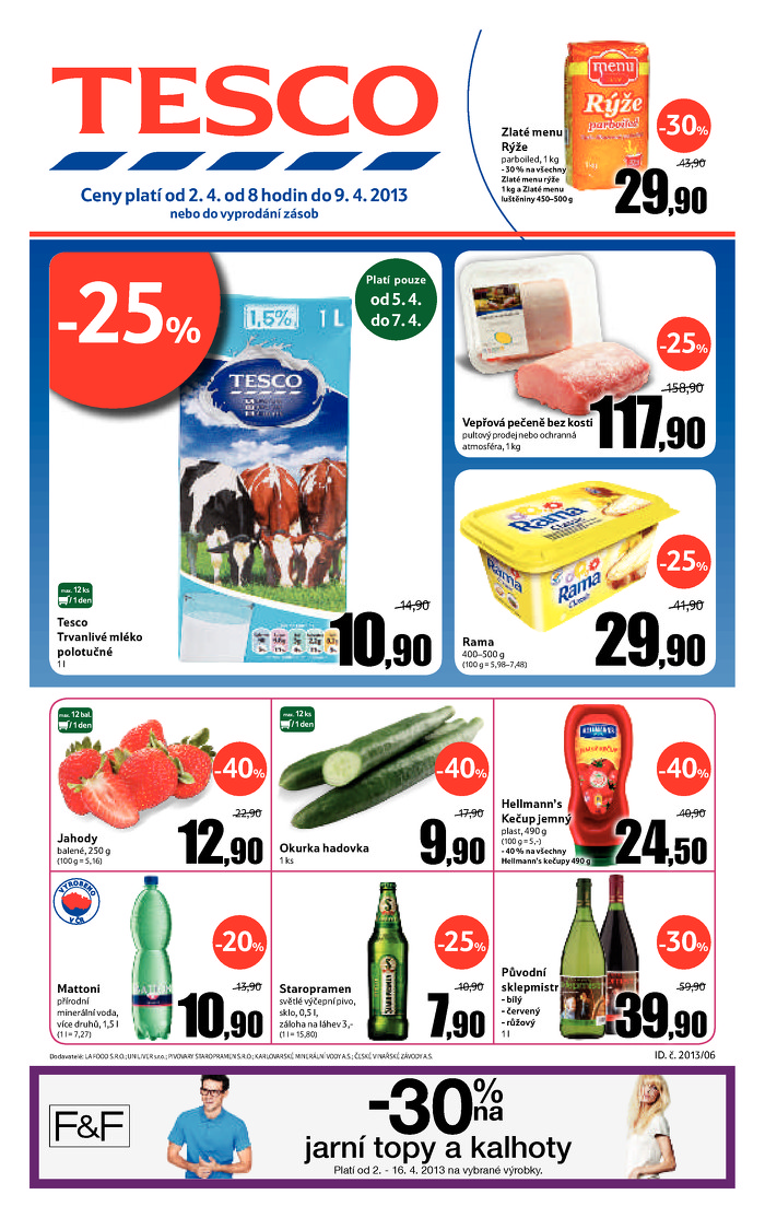 Stránka č. 1 - Akční leták Tesco Hypermarket