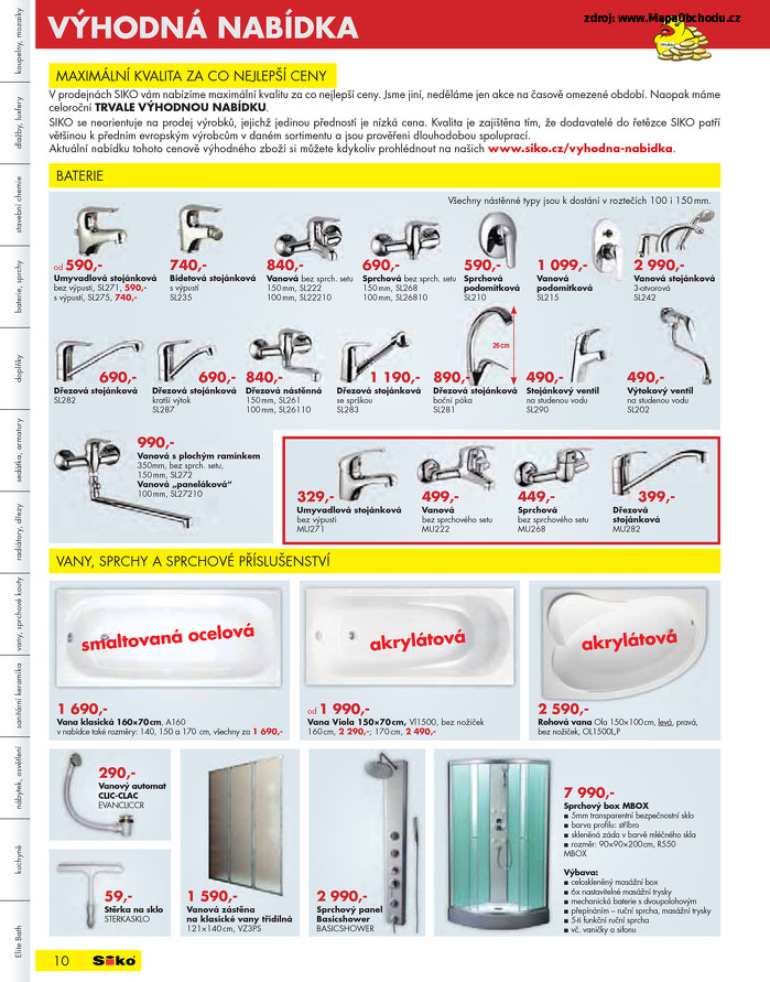Stránka č. 10 - Akční leták Siko Koupelny