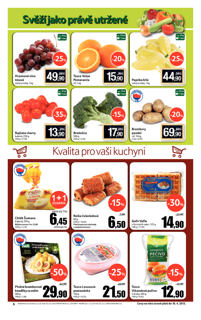 Stránka č. 6 - Akční leták Tesco Supermarket