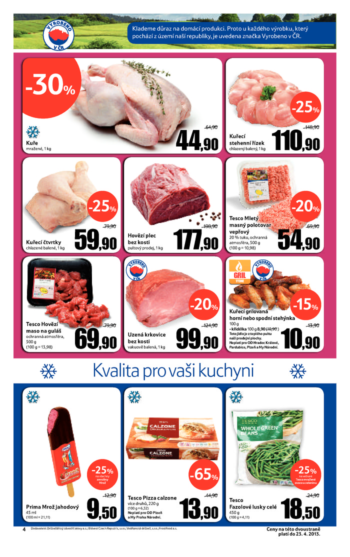 Stránka č. 4 - Akční leták Tesco  Hypermarket