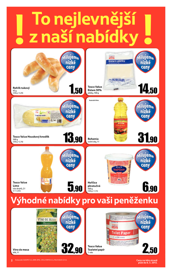 Stránka č. 2 - Akční leták Tesco  Hypermarket