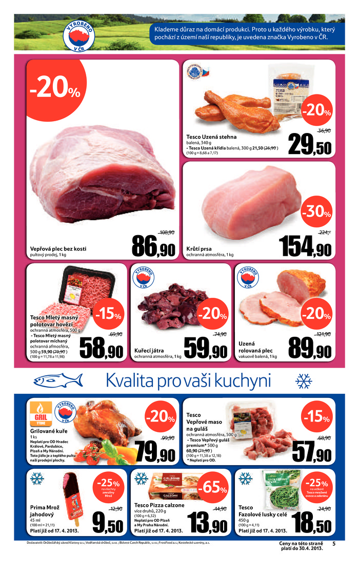 Stránka č. 5 - Akční leták Tesco  Hypermarket