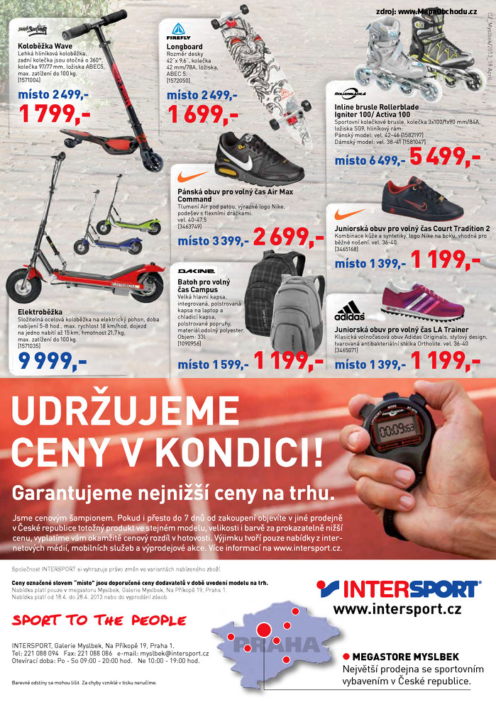 Stránka č. 4 - Akční leták Intersport  Myslbek