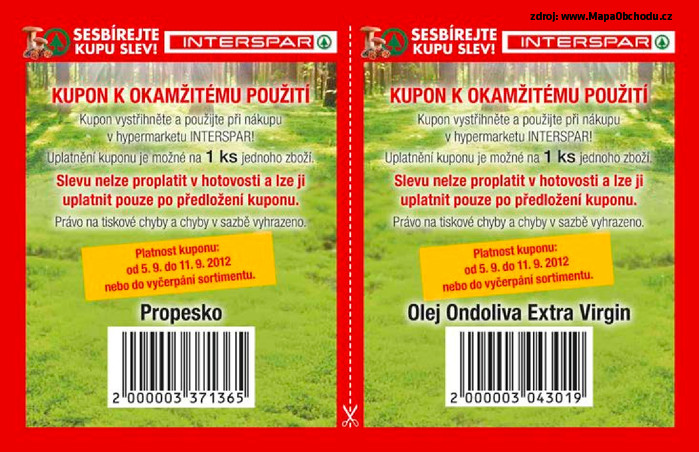 Stránka č. 12 - Akční leták Interspar  Sesbírejte kupu slev