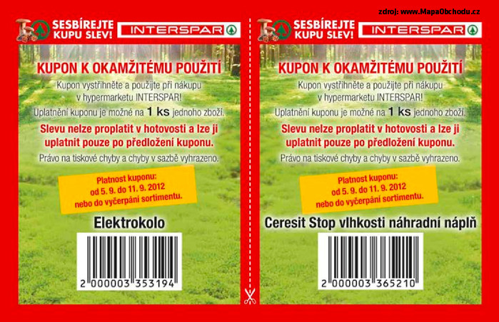 Stránka č. 16 - Akční leták Interspar  Sesbírejte kupu slev