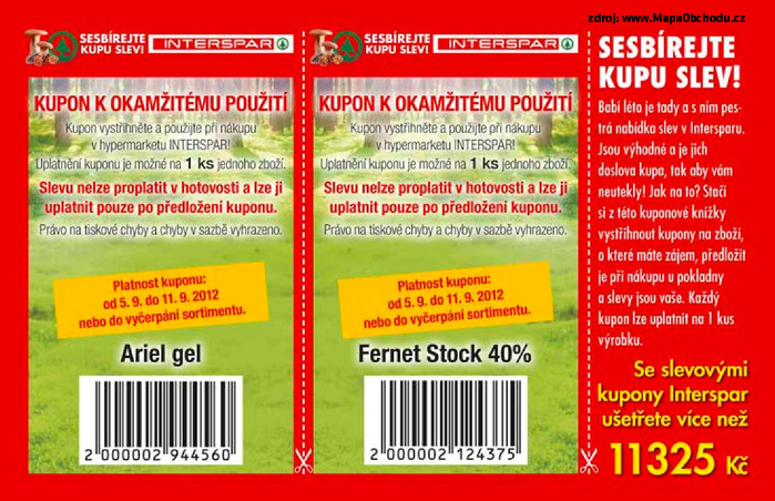 Stránka č. 2 - Akční leták Interspar  Sesbírejte kupu slev