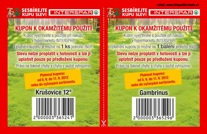 Stránka č. 6 - Akční leták Interspar  Sesbírejte kupu slev