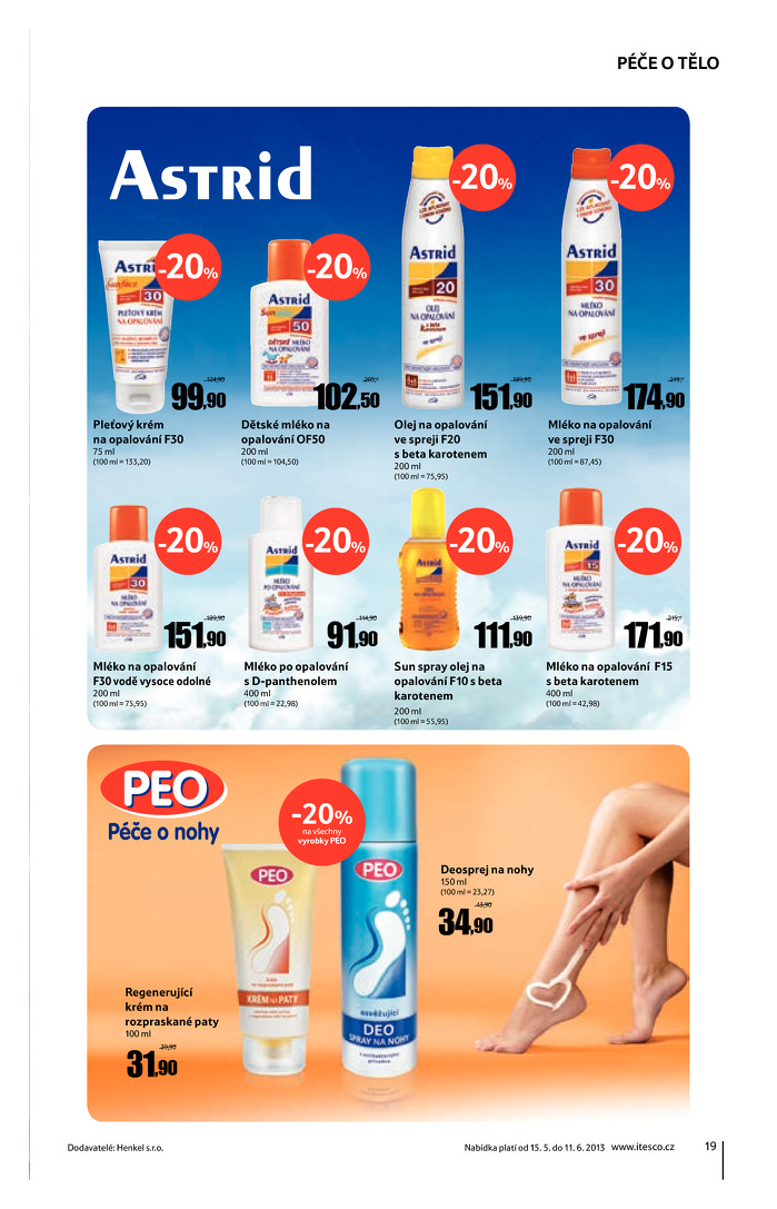 Stránka č. 19 - Akční leták Tesco  Letní katalog