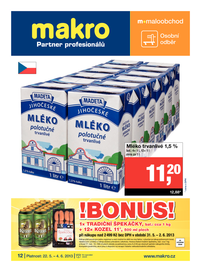 Stránka č. 1 - Akční leták Makro Maloobchod