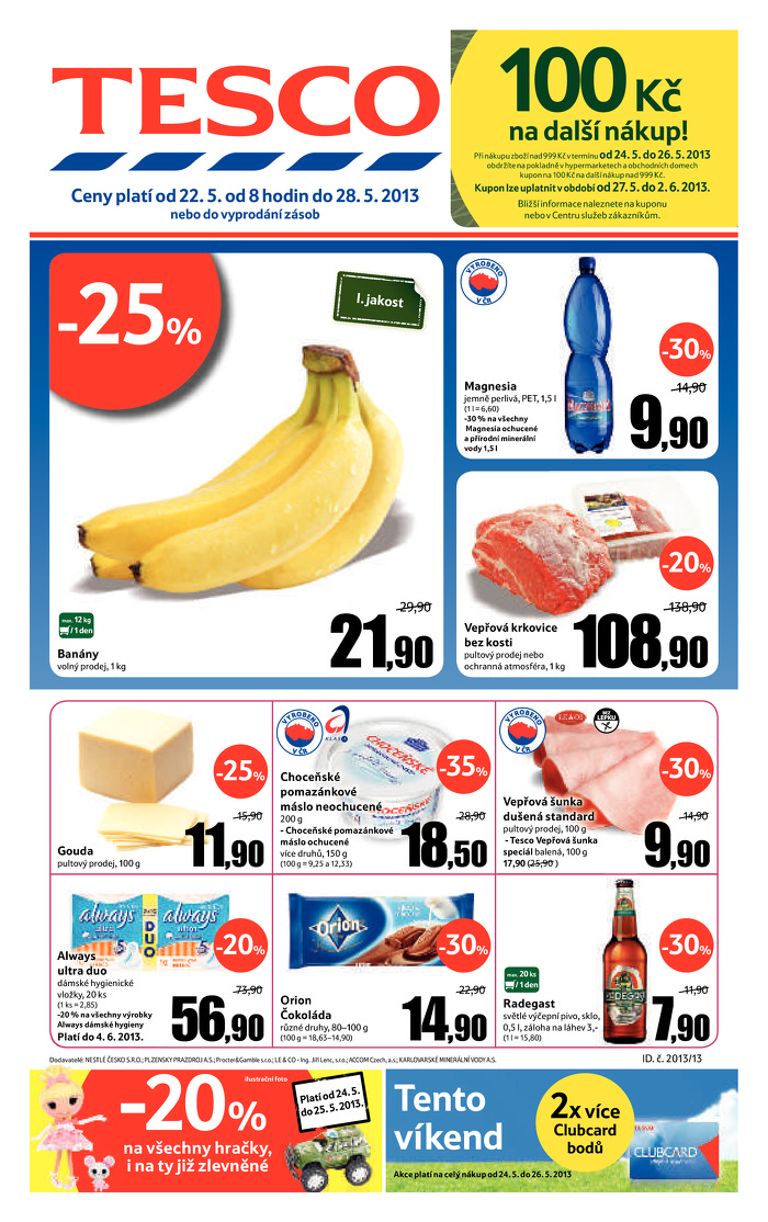 Stránka č. 1 - Akční leták Tesco Hypermarket