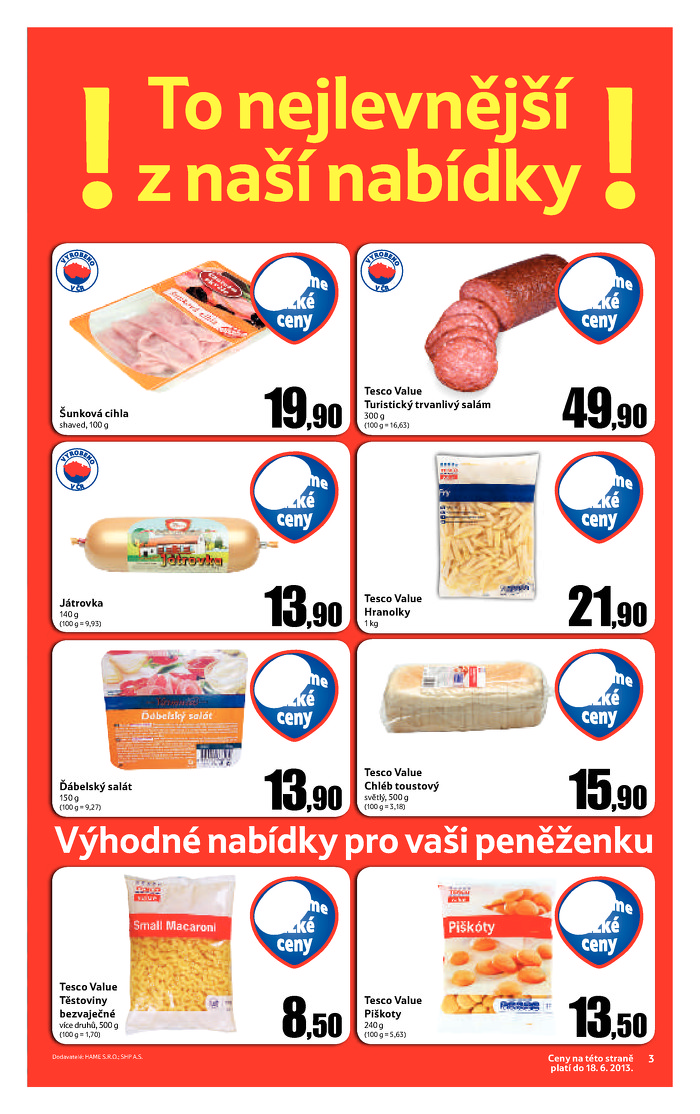 Stránka č. 3 - Akční leták Tesco Hypermarket