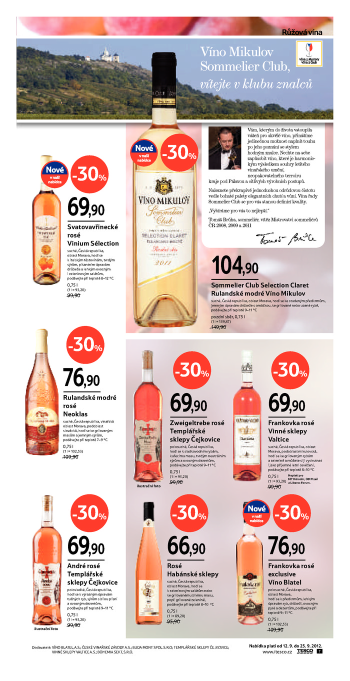 Stránka č. 7 - Akční leták Tesco Hypermarket / Katalog vín