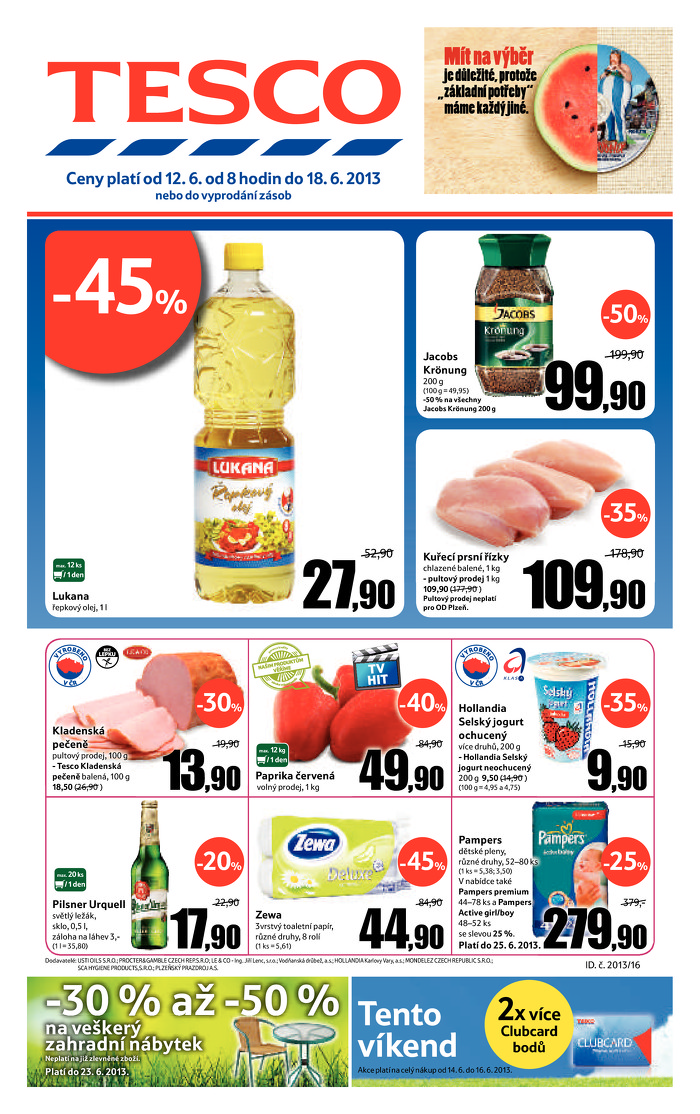 Stránka č. 1 - Akční leták Tesco Hypermarket