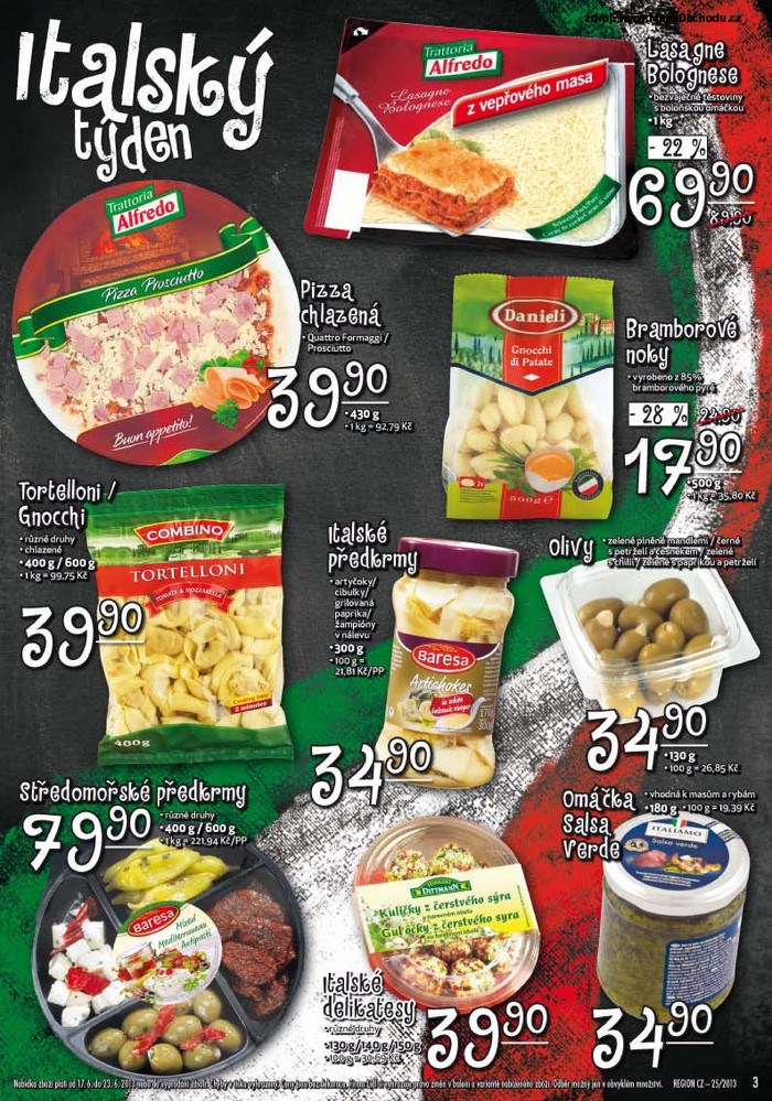 Stránka č. 3 - Akční leták Lidl Italský týden