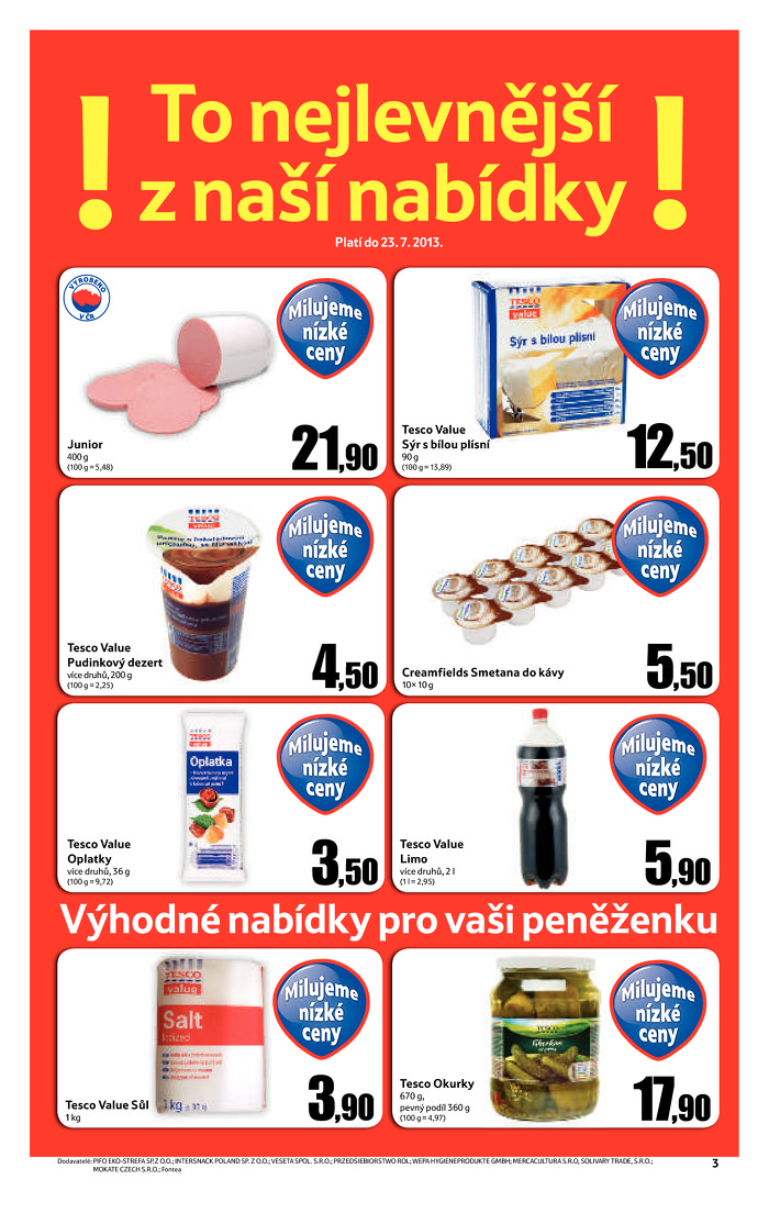 Stránka č. 3 - Akční leták Tesco Supermarket