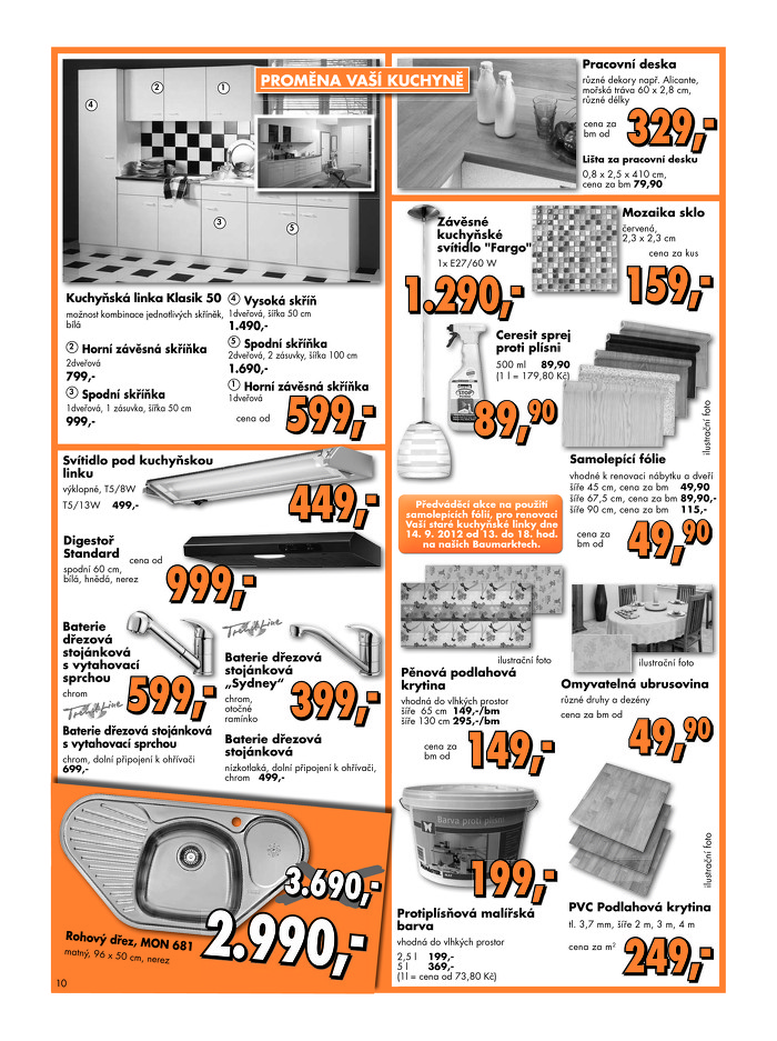 Stránka č. 10 - Akční leták Globus  Baumarkt 