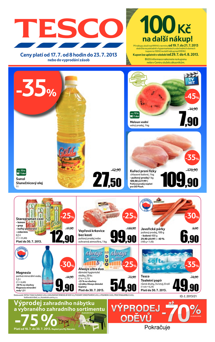 Stránka č. 1 - Akční leták Tesco Hypermarket