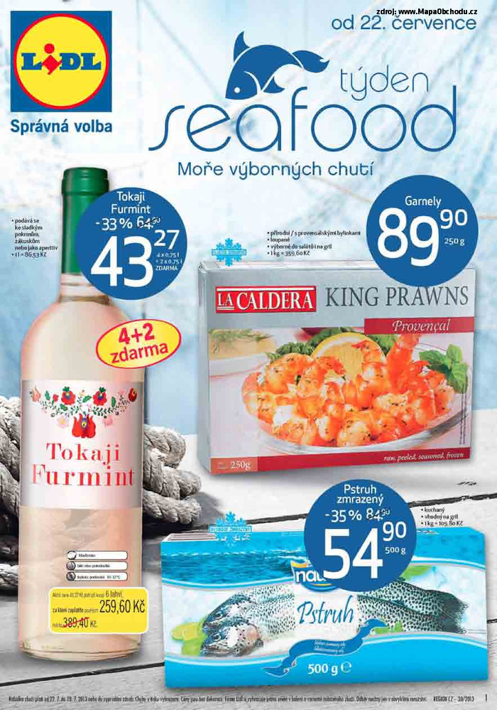 Stránka č. 1 - Akční leták Lidl Týden &quot;Sea food&quot;