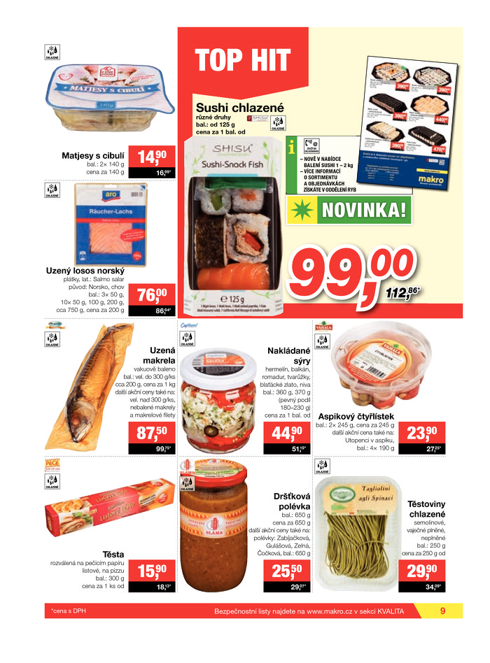 Stránka č. 9 - Akční leták Makro  Potraviny