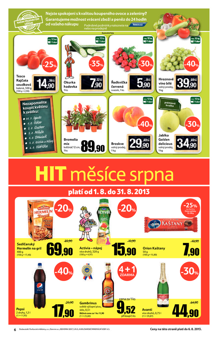 Stránka č. 6 - Akční leták Tesco Supermarket