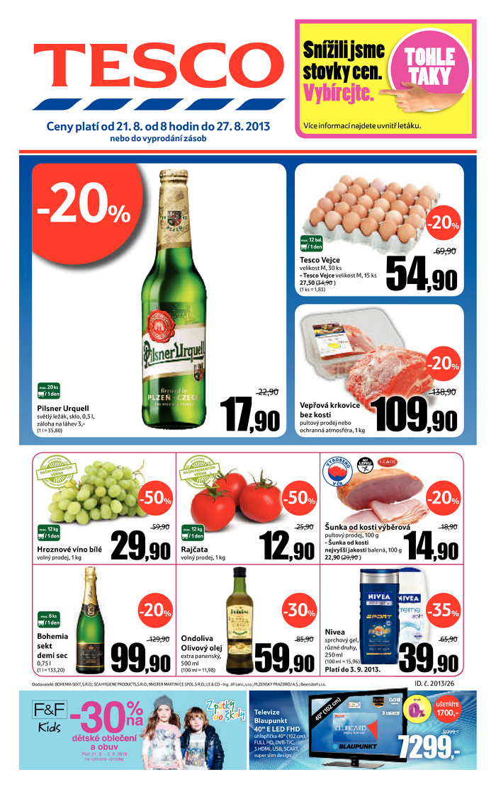 Stránka č. 1 - Akční leták Tesco Hypermarket