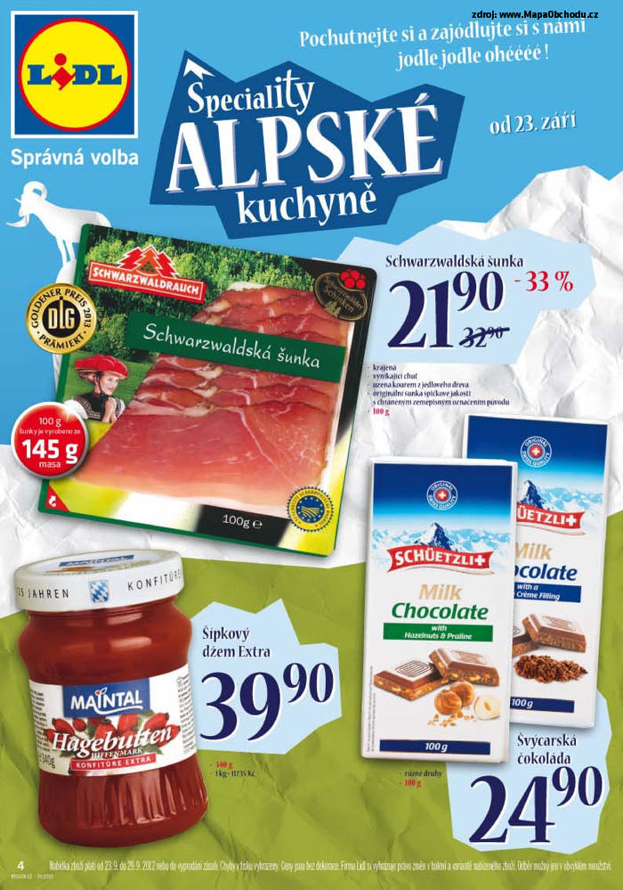 Stránka č. 4 - Akční leták Lidl Speciality alpské kuchyně