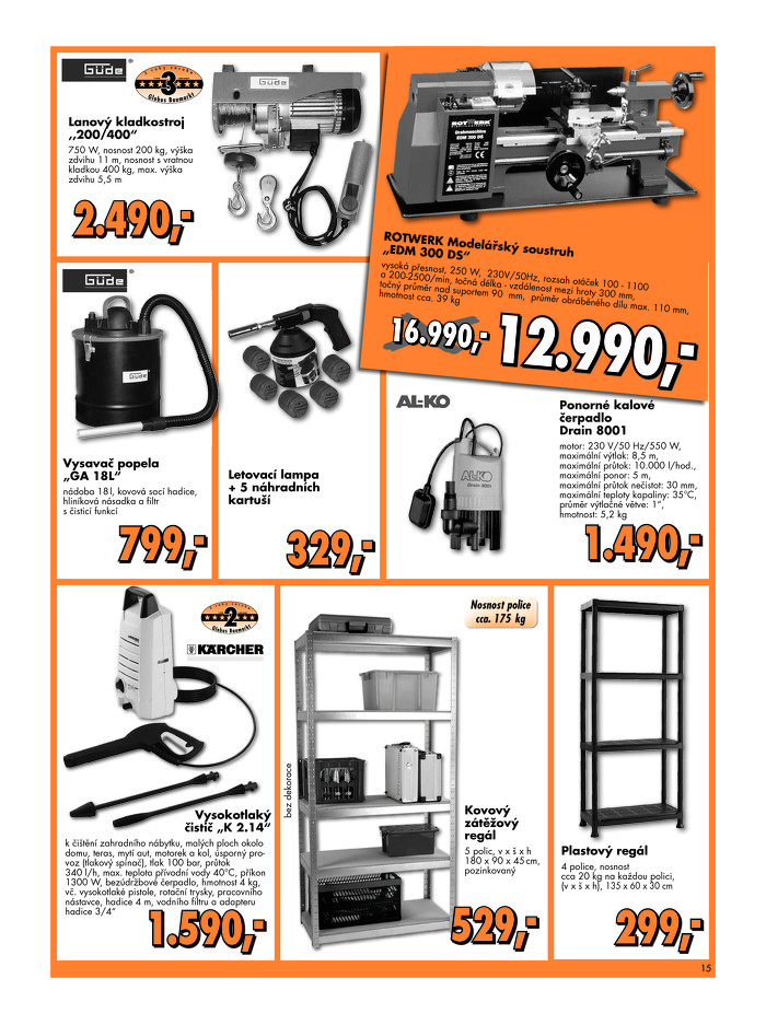 Stránka č. 15 - Akční leták Globus  Baumarkt