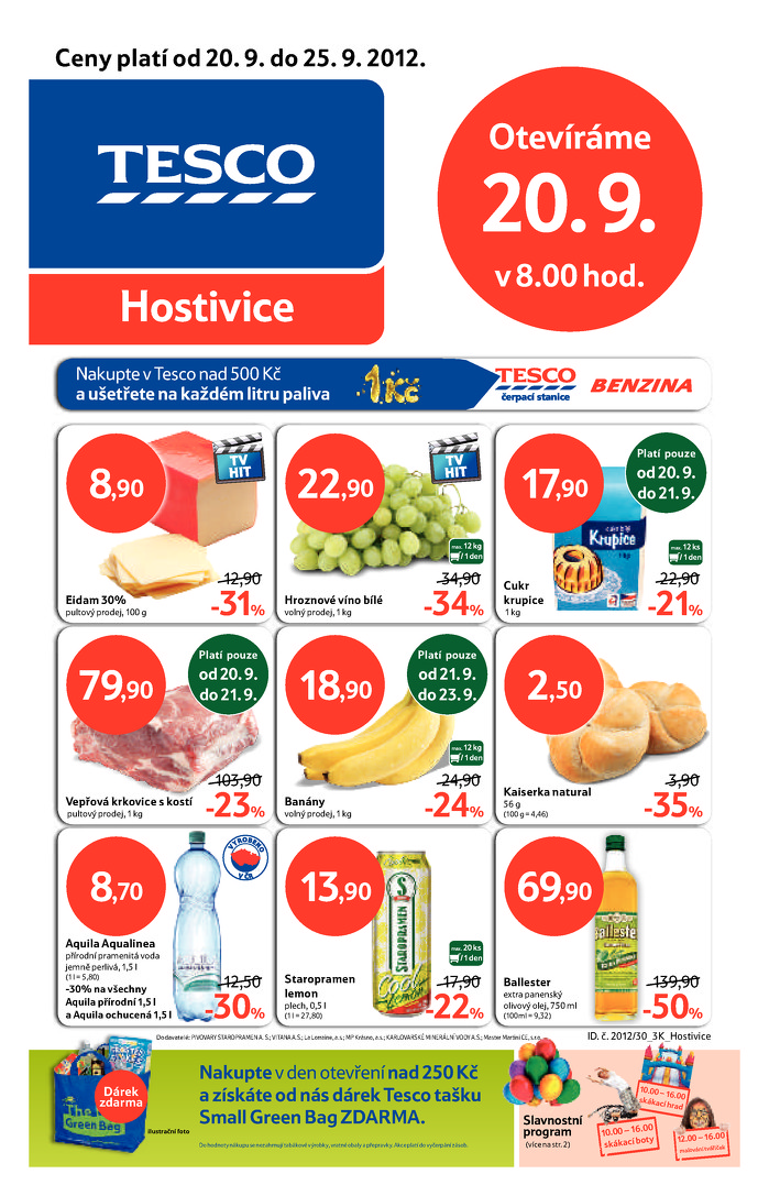 Stránka č. 1 - Akční leták Tesco  Hostivice