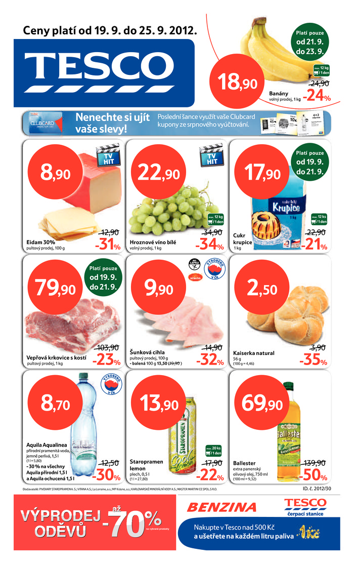 Stránka č. 1 - Akční leták Tesco  Hypermarket