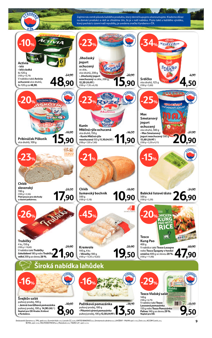 Stránka č. 9 - Akční leták Tesco  Hypermarket