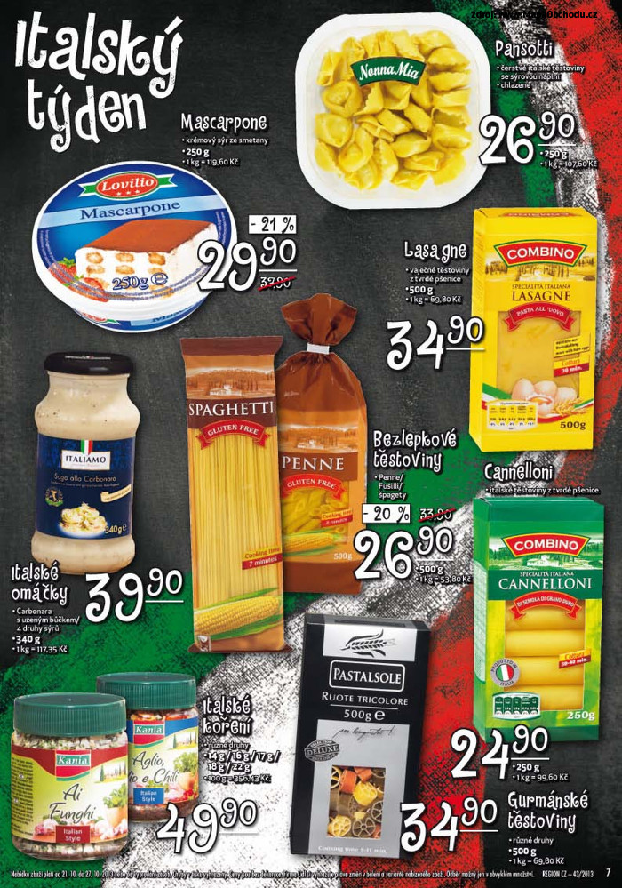 Stránka č. 7 - Akční leták Lidl Italský týden