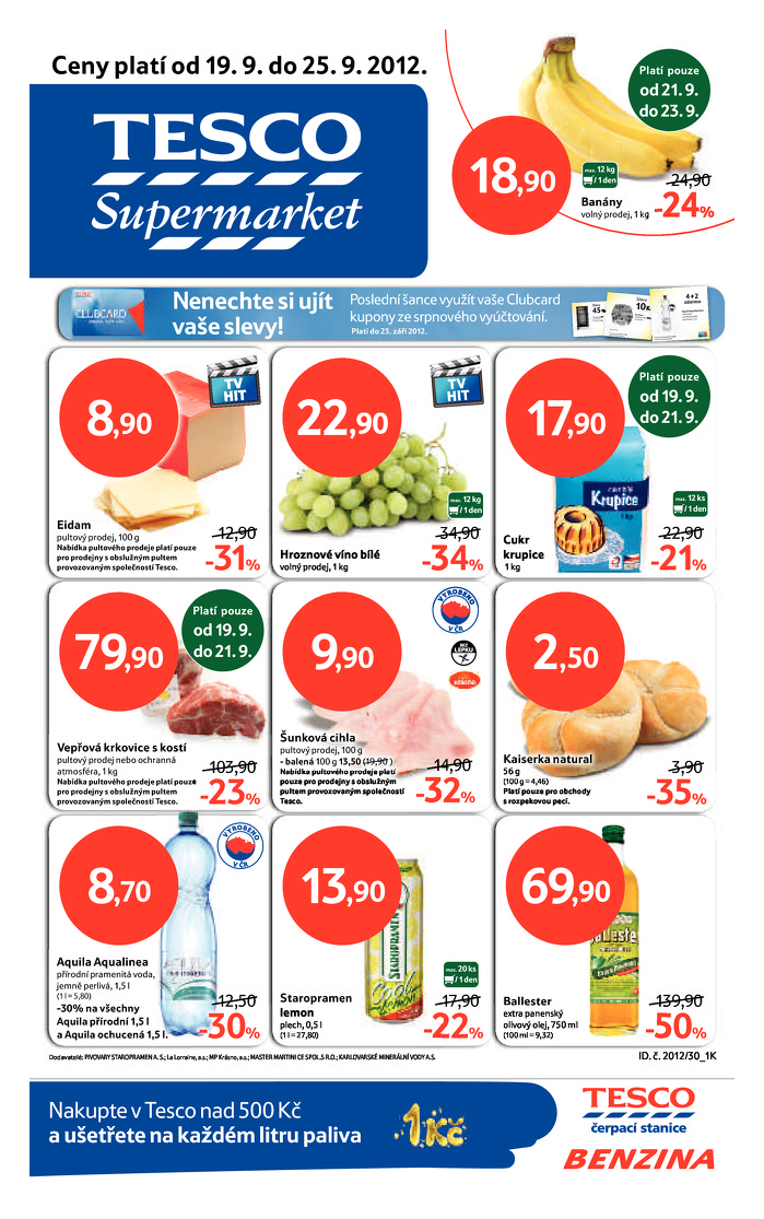 Stránka č. 1 - Akční leták Tesco  Supermarket