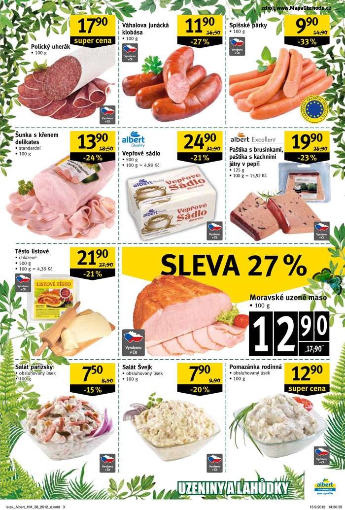 Stránka č. 3 - Akční leták Albert  Supermarket