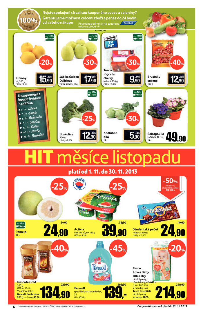 Stránka č. 6 - Akční leták Tesco Supermarket