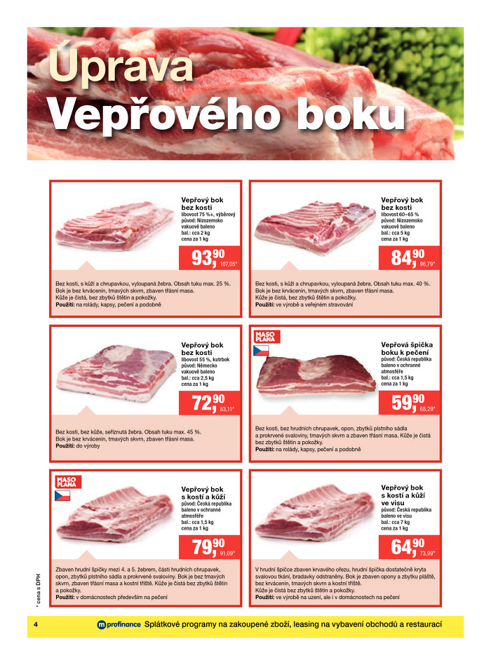 Stránka č. 4 - Akční leták Makro  Čerstvé potraviny