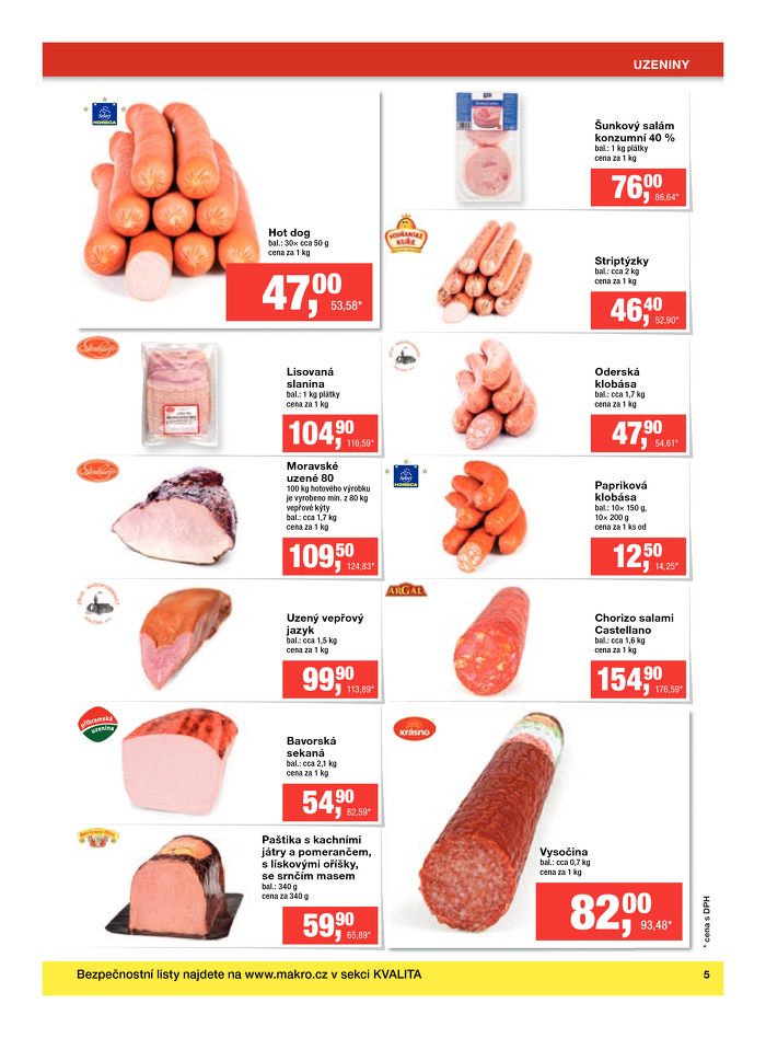 Stránka č. 5 - Akční leták Makro  Čerstvé potraviny