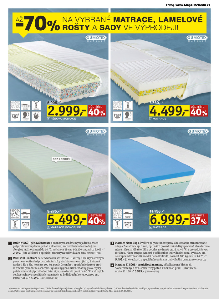 Stránka č. 4 - Akční leták XXXLutz 70% na matrace a rošty