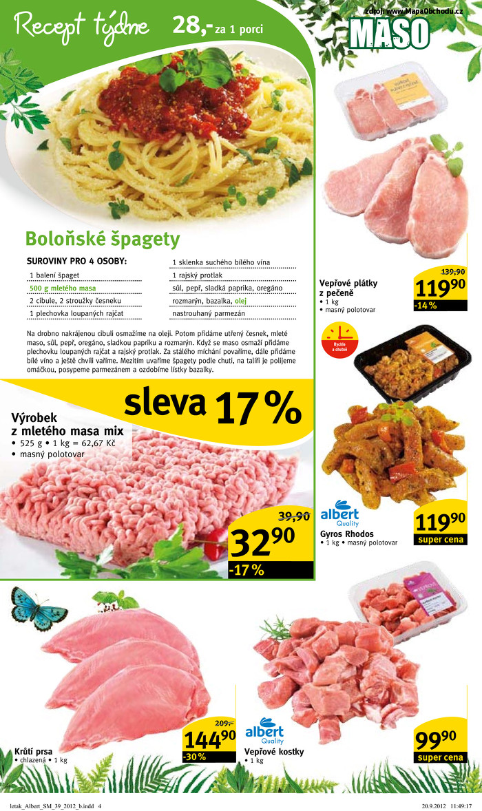 Stránka č. 4 - Akční leták Albert  Supermarket