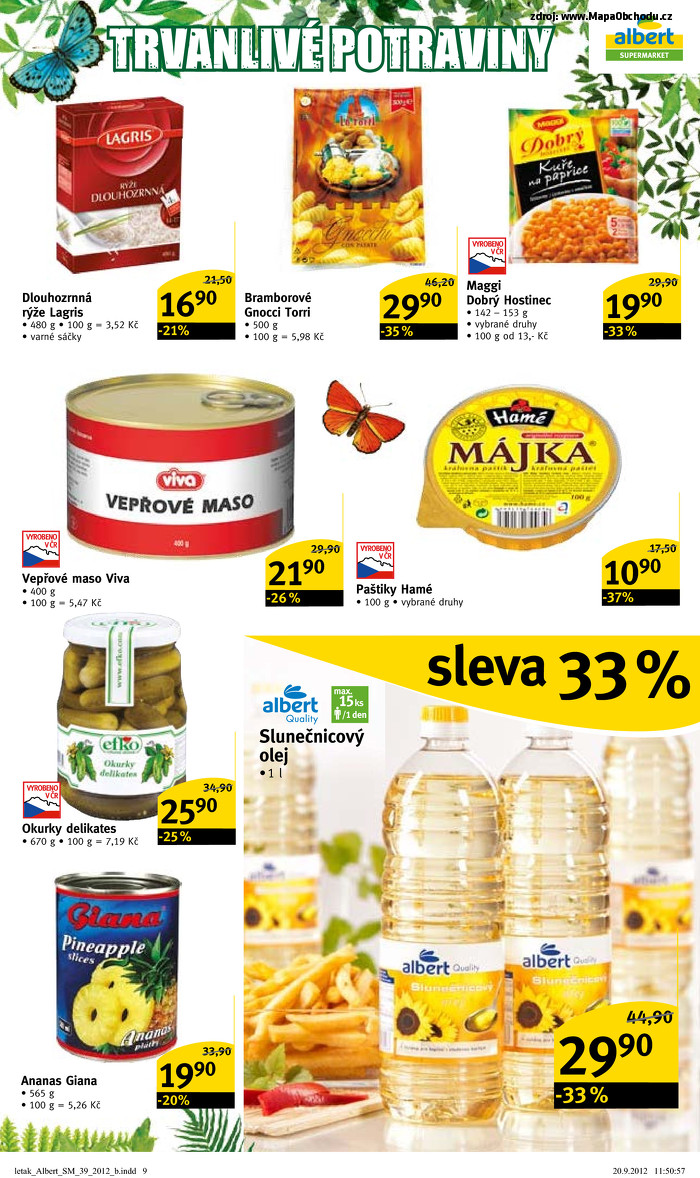 Stránka č. 9 - Akční leták Albert  Supermarket