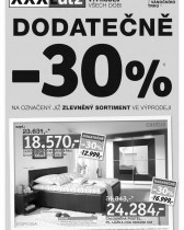 XXXLutz Dodatečně 30%