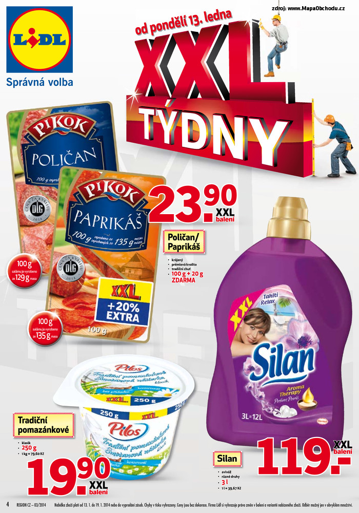 Stránka č. 4 - Akční leták Lidl XXXL Týdny