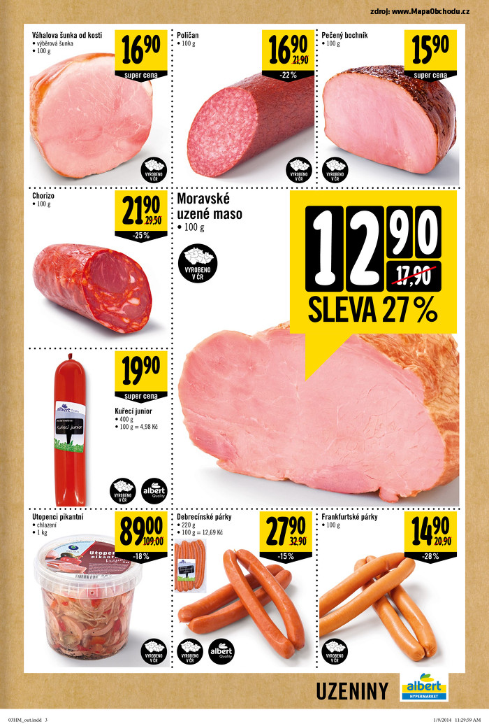 Stránka č. 3 - Akční leták Albert Hypermarket