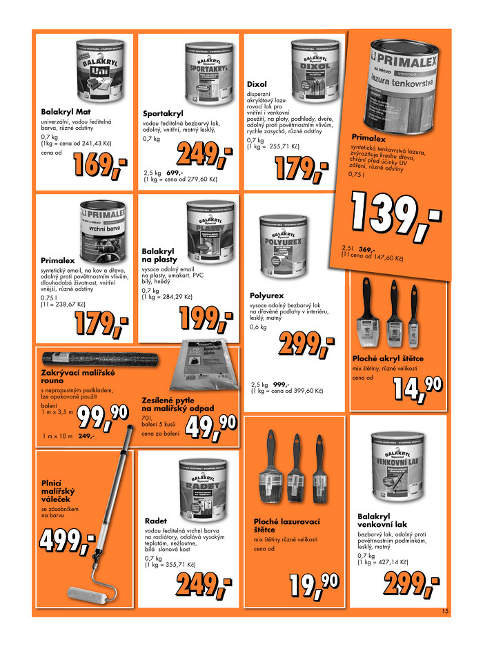 Stránka č. 15 - Akční leták Globus  Baumarkt (Brno)