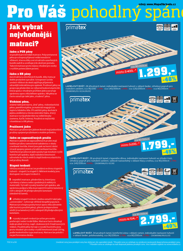 Stránka č. 4 - Akční leták Mobelix Týdny ložnic